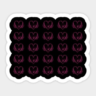 Love music pink pattern Sticker